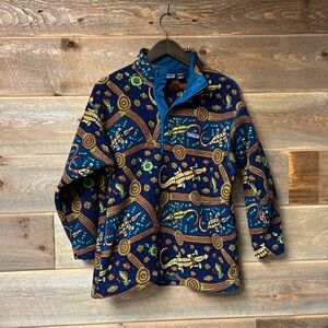 Vintage Patagonia 1998 Synchilla Bluegrass Crocodile Kids 12 adult Small Fleece